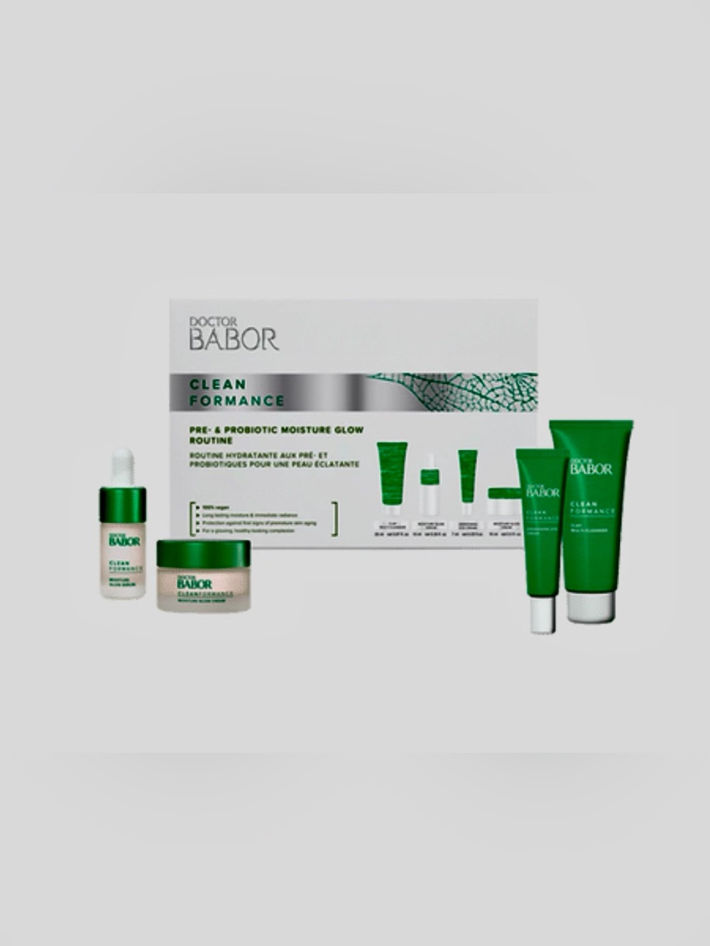 DOCTOR BABOR CLEAN FORMAMCE PRE- & PROBIOTIC MOISTURE GLOW ROUTINE SET
